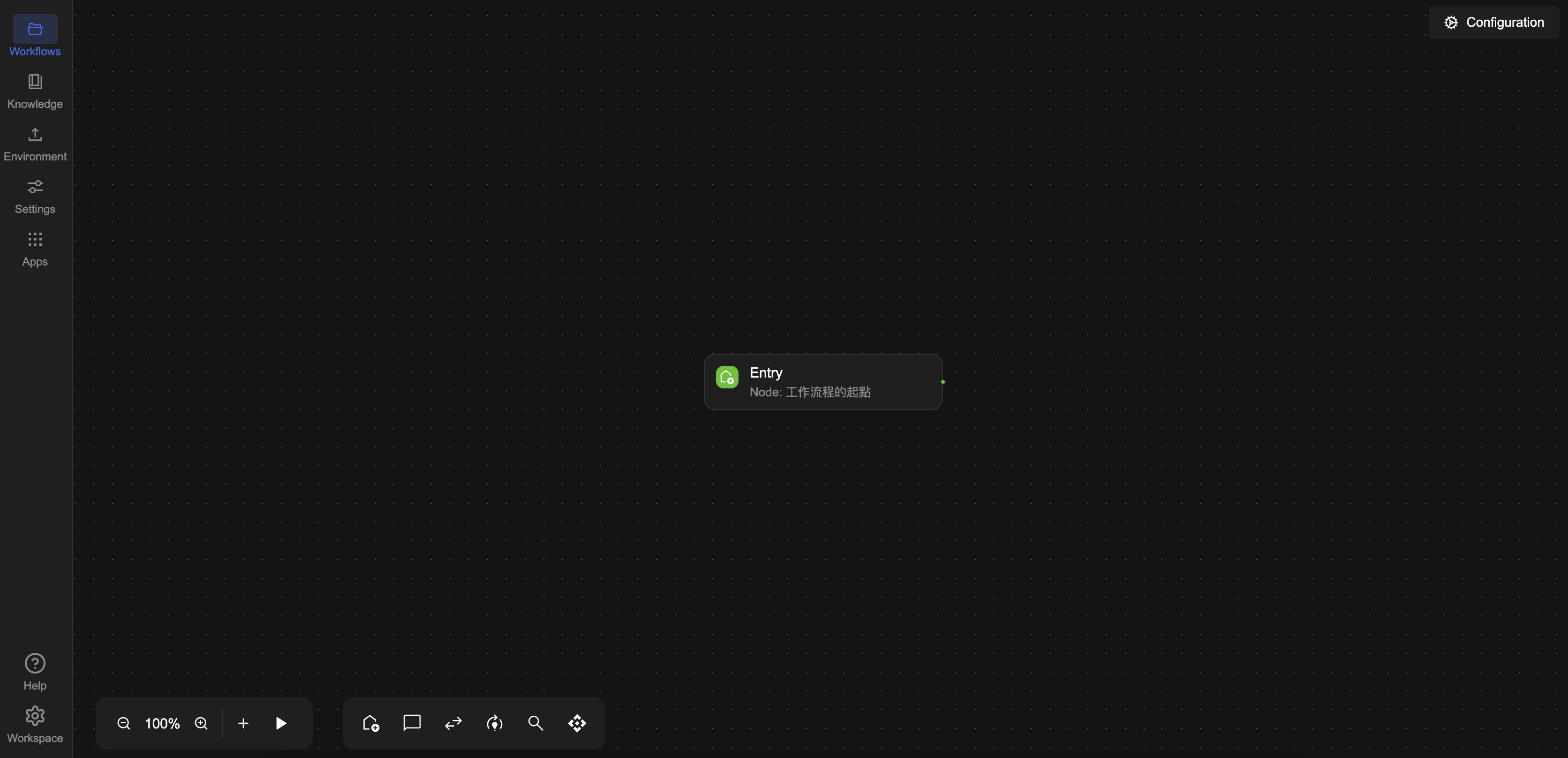 Default Entry Node starts workflow